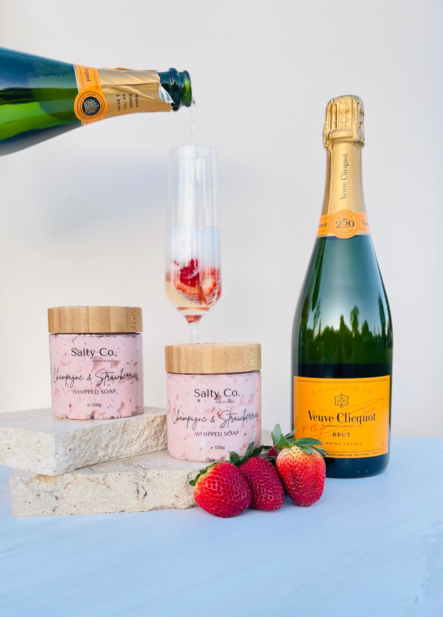 Champagne & Strawberries Whipped Soap