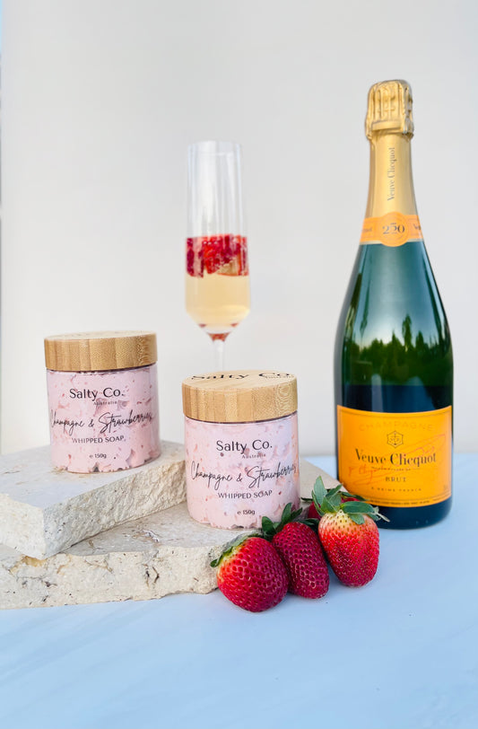 Champagne & Strawberries Whipped Soap